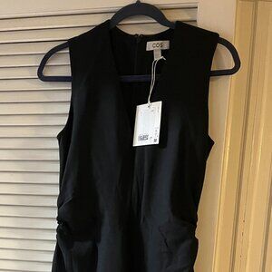COS asymmetrical mid-length dress - black, sleeveless